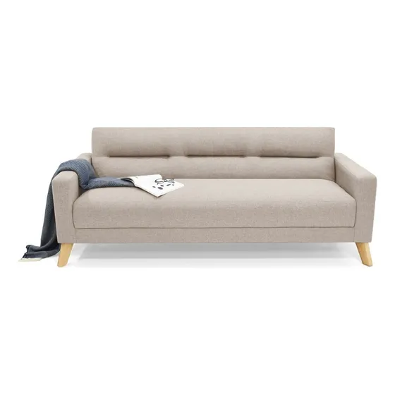 Sofacama Sion En Tela Patas En Pino Color Beige