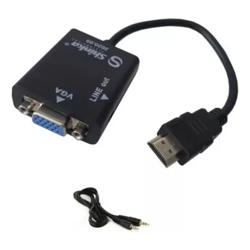 Cabo Conversor Vga X Hdmi Para Pc Monitor Projetor Ps4 Xbox