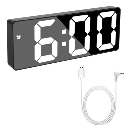 Relógio Digital De Mesa E Parede Led Com Data E Alarme Cor Led Verde
