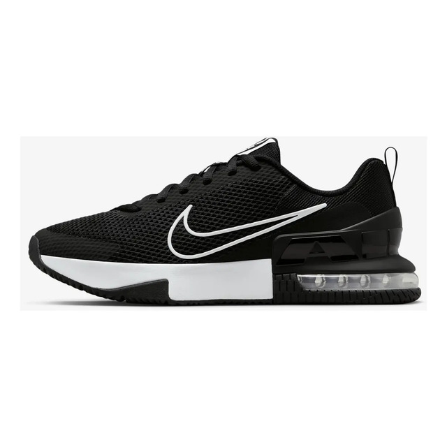 Tênis Nike Air Max Alpha Trainer 6 masculino na cor preta com detalhes em branco e amortecimento Air visível no calcanhar