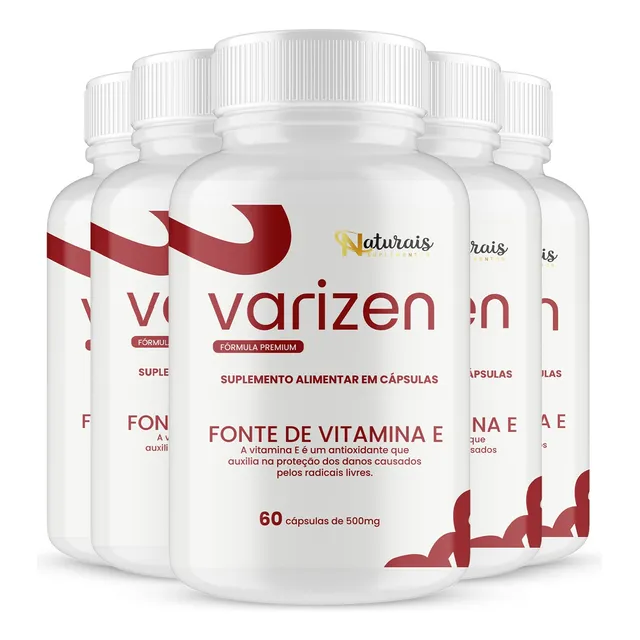 5 Varizen 300 Capsulas Originais - Formula Premium