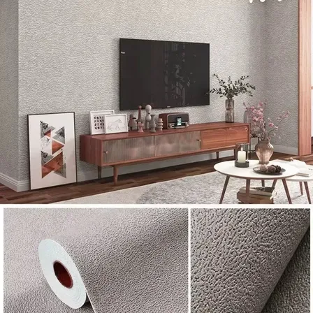Painel Flexível De Linho Adesivo 3mx60cm Alto Relevo Grosso Cinza-escuro