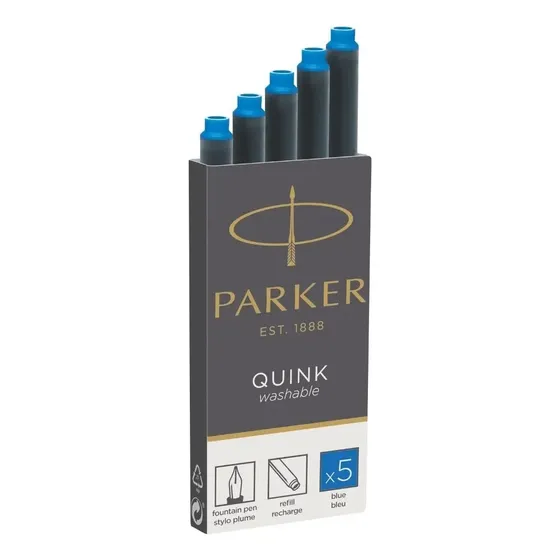Cartucho de tinta azul lavable Parker Quink 3016031pp
