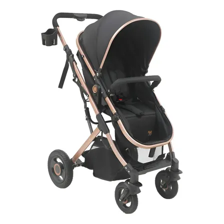 Carrinho Bebê Passeio Berço Moisés Elysian Preto - Maxi Baby