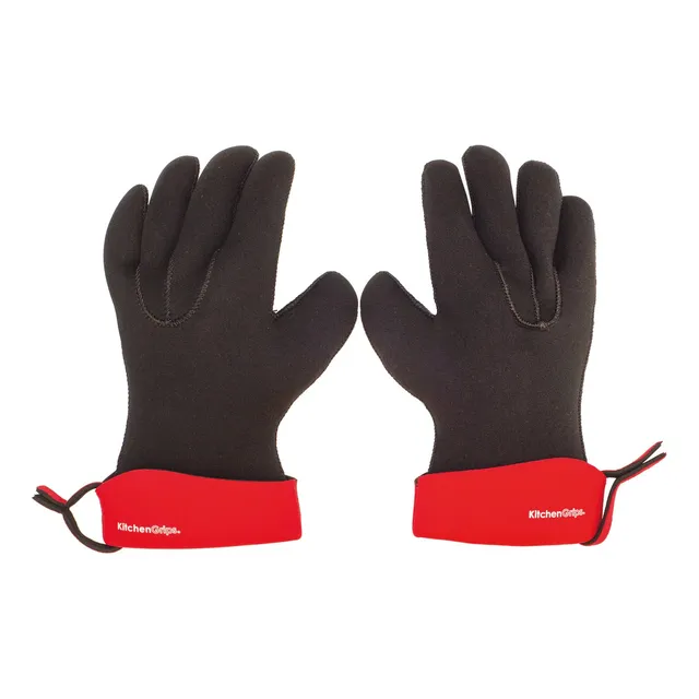 Guante Chef Rojo Negro Juego 2 Unidad Talla S