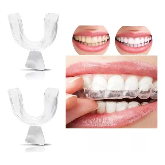 2pcs Protector Bucal Bruxismo Bandeja Dental De Silicona