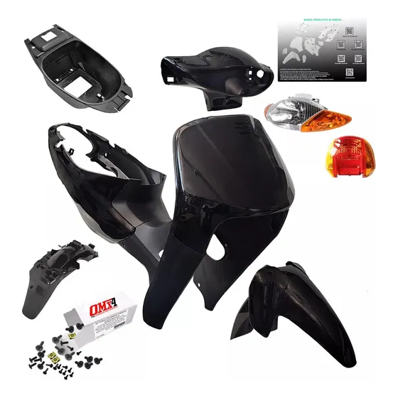 Kit Plasticos Motomel Blitz 110 + Faros + Tornillos + Calcos