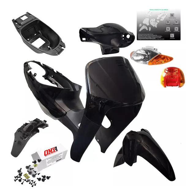 Kit Plasticos Motomel Blitz 110 + Faros + Tornillos + Calcos