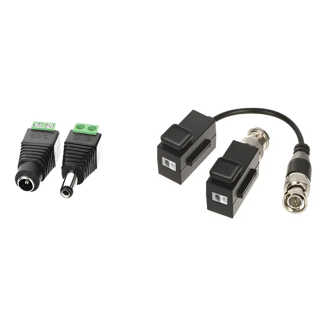 Kit Balunes De Video Cctv Hikvision + 2 Conectores Cctv