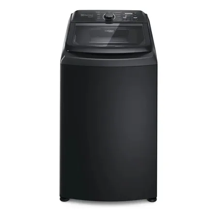 Máquina de Lavar Electrolux 14.5kg Preta Efficient Cesto Inox Jet&Clean e Filtro Fiapos LEP15