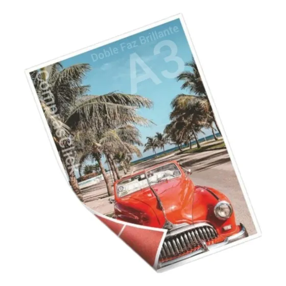 Papel Fotográfico Brillante Doble Cara Brillante 180gr 20 H