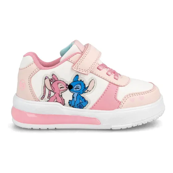 Zapatilla Niña Bubblegummers Stitch Blanco - Rosa