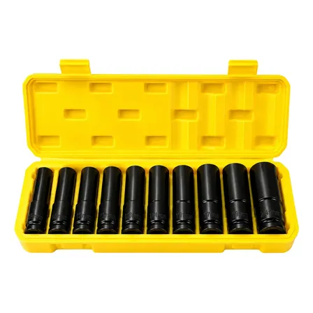 Jogo De Soquete Longo Sextavado Impacto 8 A 24 Mm 10 Pçs Crv 3923
