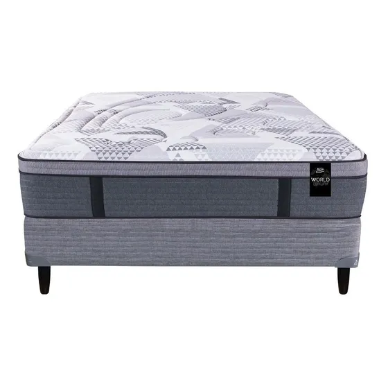 King Koil Conjunto Sommier 120 Gold Luxury Pocket 2 plazas de 190cmx130cm Resortes con Pillow Viscoelástico