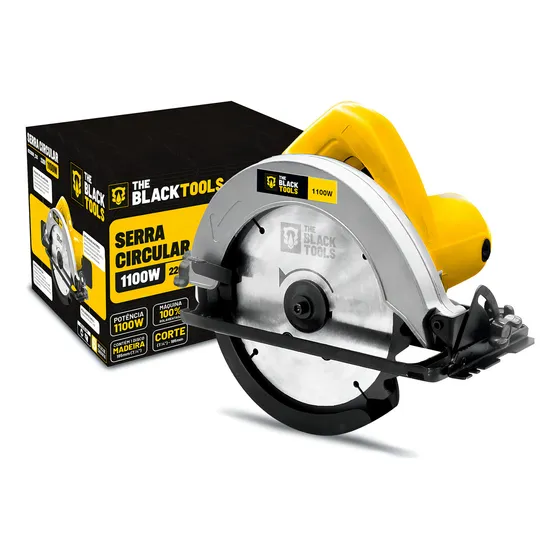 Serra Circular Elétrica 7.1/4 Pol. 185mm 1100w Para Madeira Cor Amarelo/preto Frequência 50/60hz