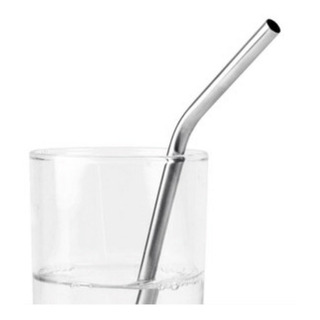 Popote Pajilla Ecológico Metálico Reusable Acero Inoxidable Popote Pajilla Ecológico Metálico Reusable Acero Inoxidable