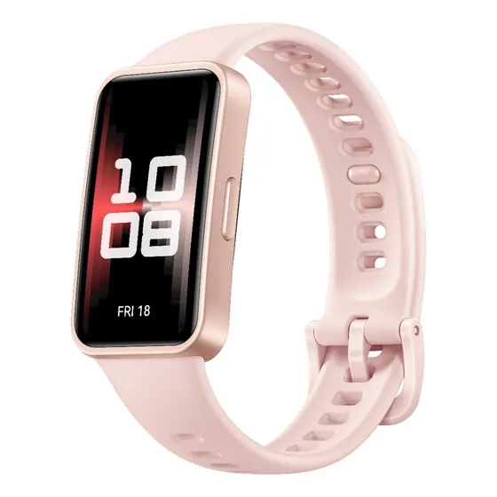 Huawei Smartwatch Band 9, Amoled 1.47, Batería Hasta 14 Días Caja Rosa Malla Blanco Bisel Dorado Diseño de la malla Fluoroelastómero