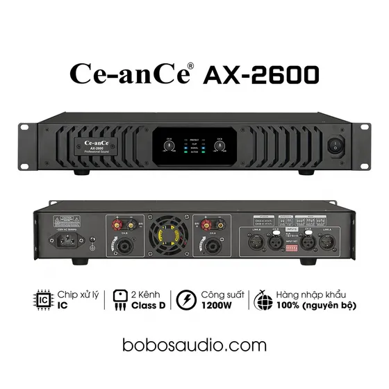 Amplificador 2 Canales Ultima Tecnología Ce-ance Ax-2600