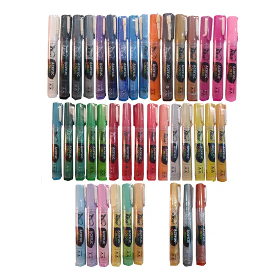 Marcador Acrílico Alba M 4mm Recargable x 8 Colores a eleccion