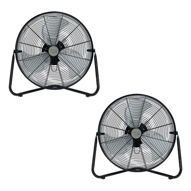 Set 2 Ventiladores De Piso Y Pared Narvik 20'' Aspas Metal