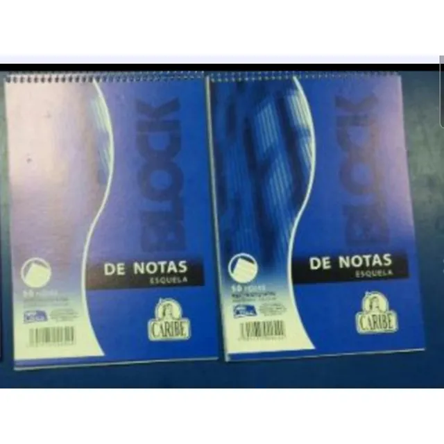 Libretas Notas Espiral Mediana Caribe 50hojas Precio 3piezas