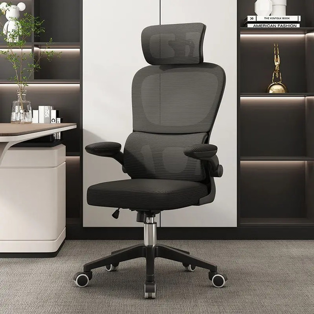 Cadeira Escritório Ergonômica Giratória Com Apoio Lombar Da Python Fly Preto Malha