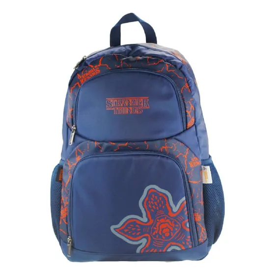 Mochila Juvenil Fotorama Stranger Things Eccentric Donkey Azul Estampado