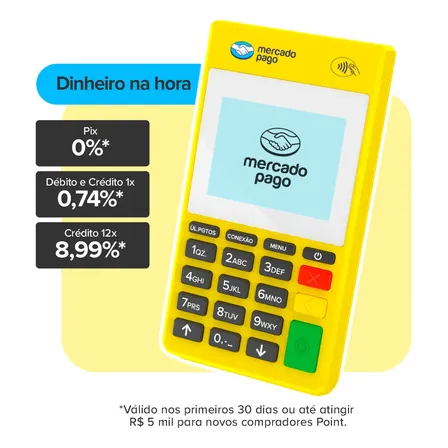 Maquininha De Cartão Mercado Pago Point Air 2 4g Wifi Nfc Vivo