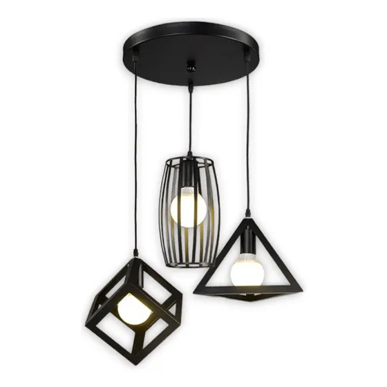 Lampara Colgante Moderna 3 Formas, Comedor, Cocina (col119)