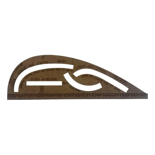 Régua De Modelagem Profissional Multifuncional  Mdf 50cm