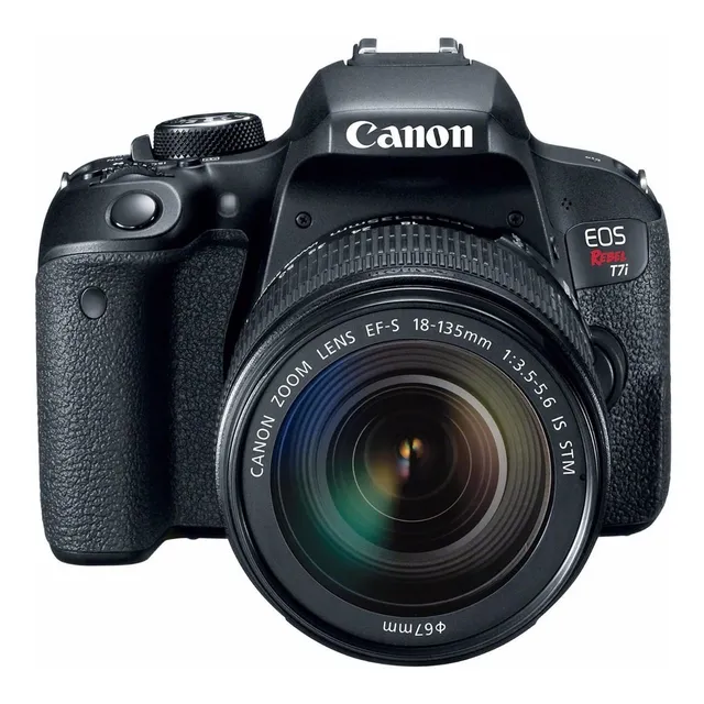 Canon EOS Rebel Kit T7i + lente 18-55mm DSLR color negro
