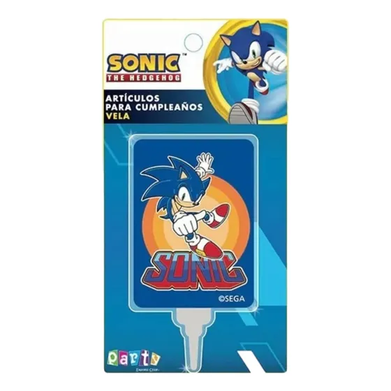 Vela De Cumpleaños Diseño  Sonic