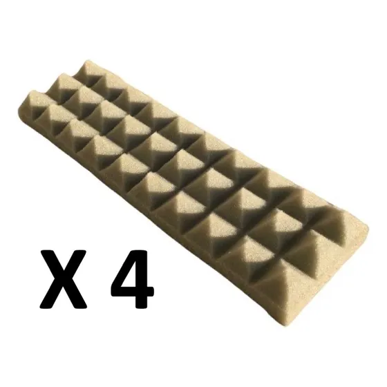Aislante Acústico Piramidal Goma Espuma 30x9x3,2cm 4 Piezas