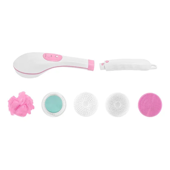 Cepillo Esponja Corporal Cara Ducha Usb Mango Largo Exfoliar