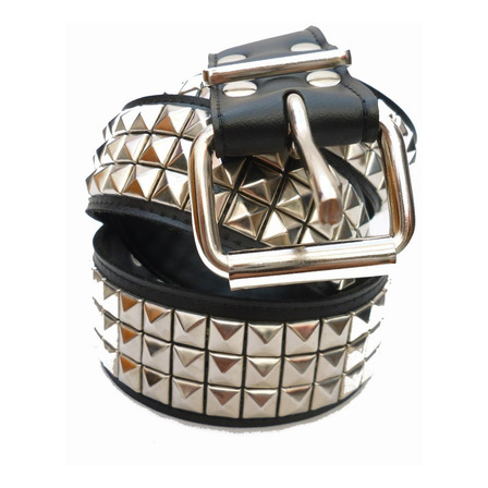 Cinturones De Cuero Con Tachas 3 Hileras 10/10 Que Sea Rock Cinturones De Cuero Con Tachas 3 Hileras 10/10 Que Sea Rock
