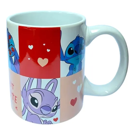 Tazon Taza Ceramica Minnie - Stitch - Rapunzel Disney 350ml Color Stitch Y Angel