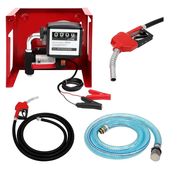 Bomba Para Surtir Gasoil De 12 Volt Con Pistola Y Medidor