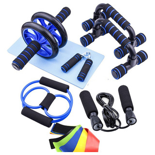 Kit Ejercicio 12 Rodillo Abdominal Barras Push-up Ejercitado Kit Ejercicio 12 Rodillo Abdominal Barras Push-up Ejercitado