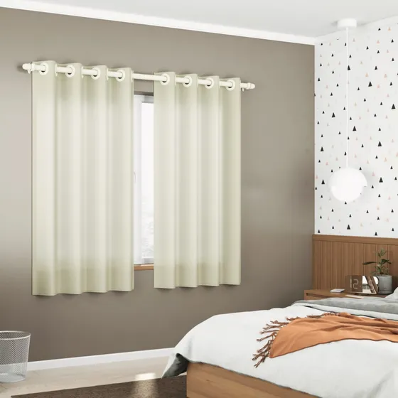 Cortina Blackout Corta Luz De Tecido 2,00x1,70 - Creme Corti