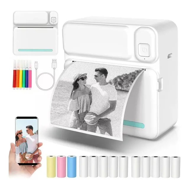 Mini Impresora Para Celular Papel Termico Bluetooth Portátil