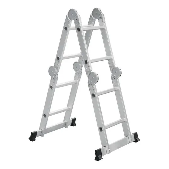 Escalera Multipropósito Waluminio Jd402 Andamio 8 Escalones