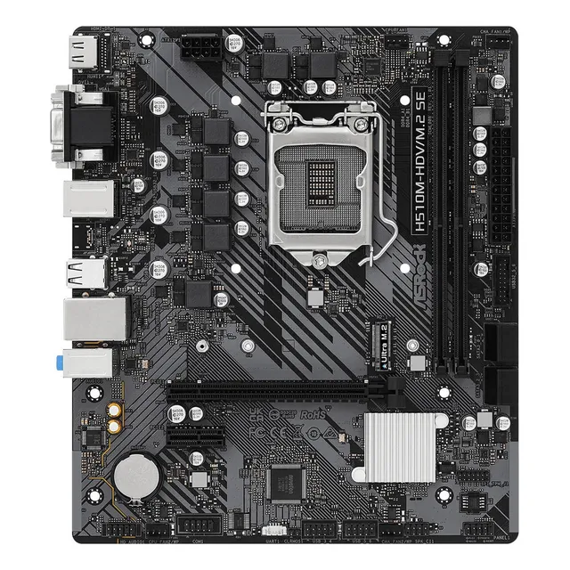 Placa base Asrock H510m-HDV/m.2 Se Ddr4 color negro
