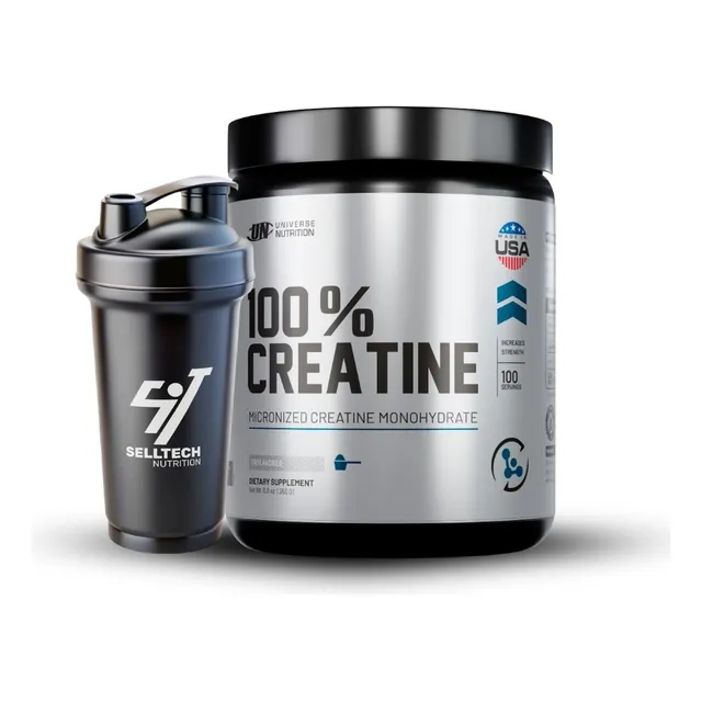 Creatina Monohidratada Universe Nutrition 250gr + Shaker Sin Sabor