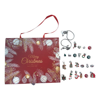 Calendario De Adviento Kit Fabr De Pulseras Navidad Roja Calendario De Adviento Kit Fabr De Pulseras Navidad Roja