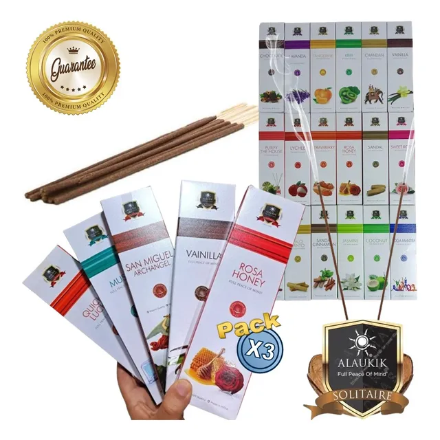 Pack 3 Cajitas De 18 Varitas De Incienso Super Perfumadas