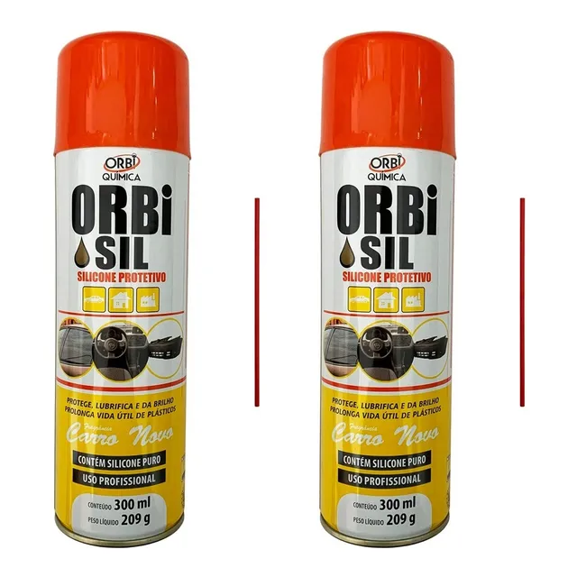 2 Silicone Protetivo Orbi 300 Ml Fragância Carro Novo 