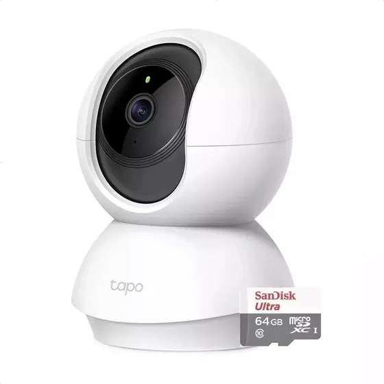 Cámara De Seguridad Tp-link Tapo C210 V1 + Microsd 64gb Con Resolución De 3mp Visión Nocturna Incluida Blanco