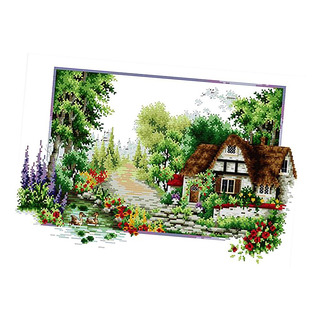 Kit De Inicio De Punto De Cruz De Village Cottage Garden Kit De Inicio De Punto De Cruz De Village Cottage Garden
