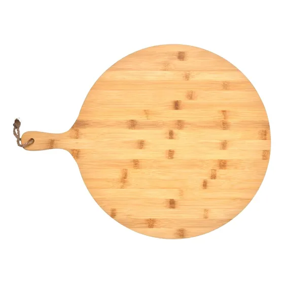 Tabla Redonda De Bambú 20cm Para Picar Servir Pizza Quesos