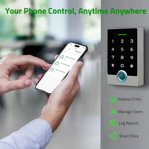 Control De Acceso Tarjeta Proximidad Y Por Teclado, Con Wifi